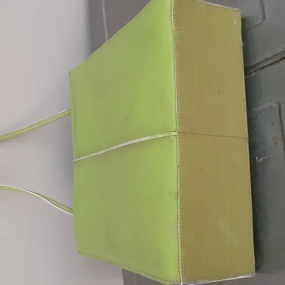 Wilsons Leather lime green Handbag Shoulder Bag dual Strap Handle